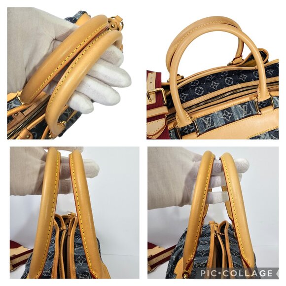 LOUIS VUITTON Monogram Denim Porte Epaule Raye Cabas GM Shoulder 2 Way Bag EUC - Picture 12 of 14